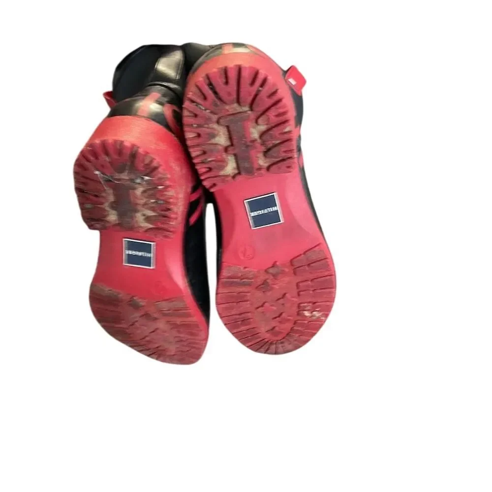 Tommy Hilfiger Women's Black Rain Boots Size 7 with Red Soles - Picture 5 of 5